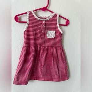 Pink Striped Kids Dress